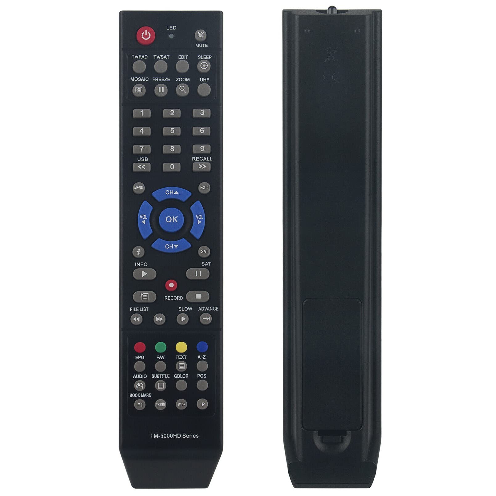 VINABTY TM-5000HD-SERIES Replaced Remote Control fit for Technomate TV TM-5402HD M3 CI Super+