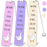 3PCS Funny Bookmarks for Women Girls Kids - Cute Bookmark for Book Lovers, Metal Bookmark for Bookworm, Book Marks for Book Club Back to School Birthday Gifts, Bookish Gifts with Box (Colorful)