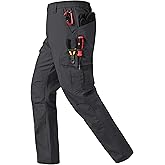 CNBQDD Mens Work Pants Ripstop Waterproof Cargo Pants for Men with 7 Pockets Tactical Hiking Pants