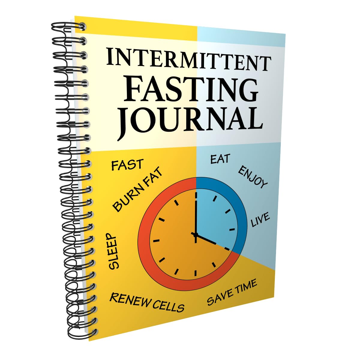 Intermittent Fasting Journal - With Daily, Weekly & Monthly Fasting Tracker. A5 Spiral Bound.
