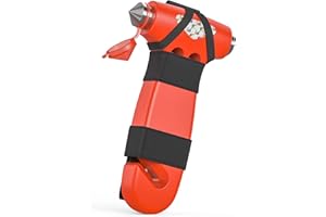 BSUXMAFG Car Safety Hammer, 3-in-1 Emergency Escape Tool with Window Breaker and Seat Belt Cutter, Safety Emergency Car Escape Tool for Car, Office, Home, Orange