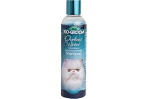 Bio-Groom Purrfect White Cat Shampoo – Color Enhancing Pet Shampoo, Cat Bathing Supplies, Kitten Wash, Cat Grooming Supplies, Cruelty-Free, Made in USA, Coat Brightener Shampoo – 8 fl oz 1-Pack