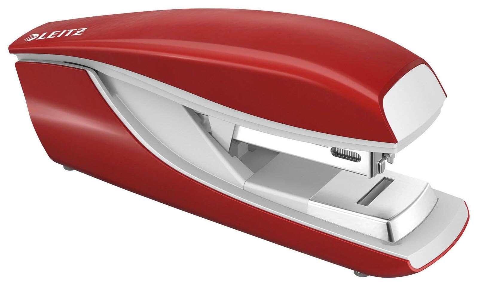 Leitz NeXXt 55050025 Flat Stapler 30-Sheet Capacity Red