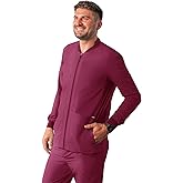 Adar Addition Scrubs for Men - Zippered Bomber Scrub Jacket
