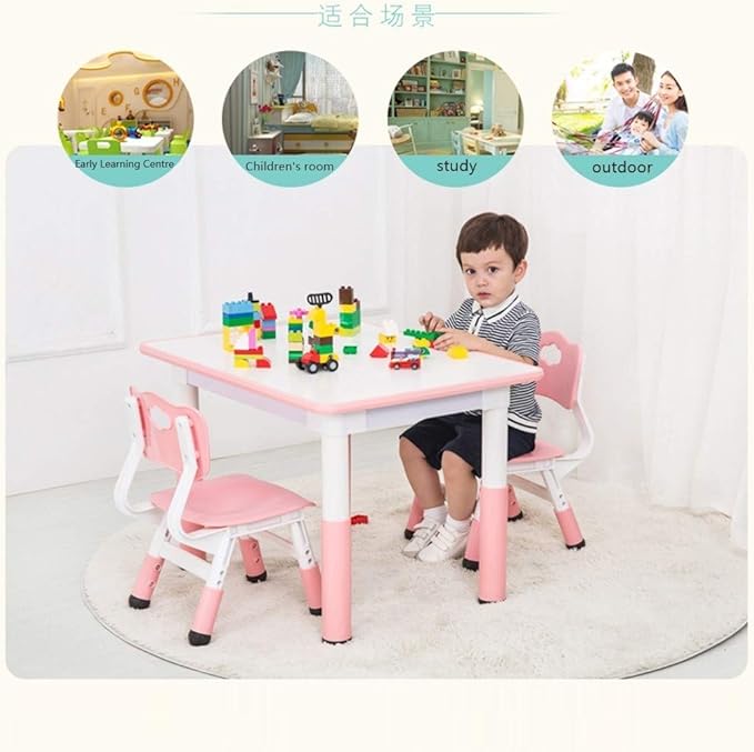 elc table and chairs pink