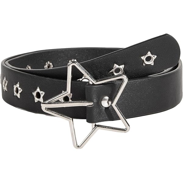 AVZXXKUF Grommet PU Leather Belts Y2K Punk Waist Belts  display picture 3