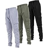 Ultra Performance 3 Pack Mens Open Bottom Sweatpants with Pockets, Casual Sweatpants for Men