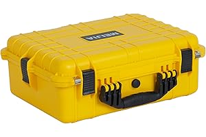 MEIJIA Portable Large Protective Hard Camera Case,Foam Inserted, Elegant Black, for use of Drones,Camera,equipments 19.78"X15