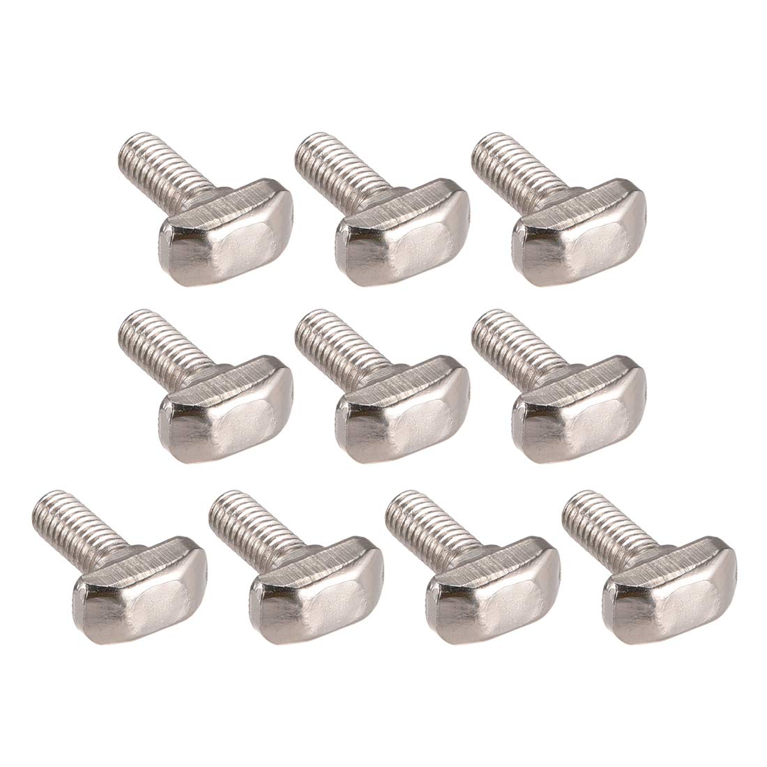 sourcing map M6x16mm T-Slot Drop-In Stud Sliding Screw Bolt Carbon Steel 10pcs for 30 Series European Standard Aluminum Profile 10pcs