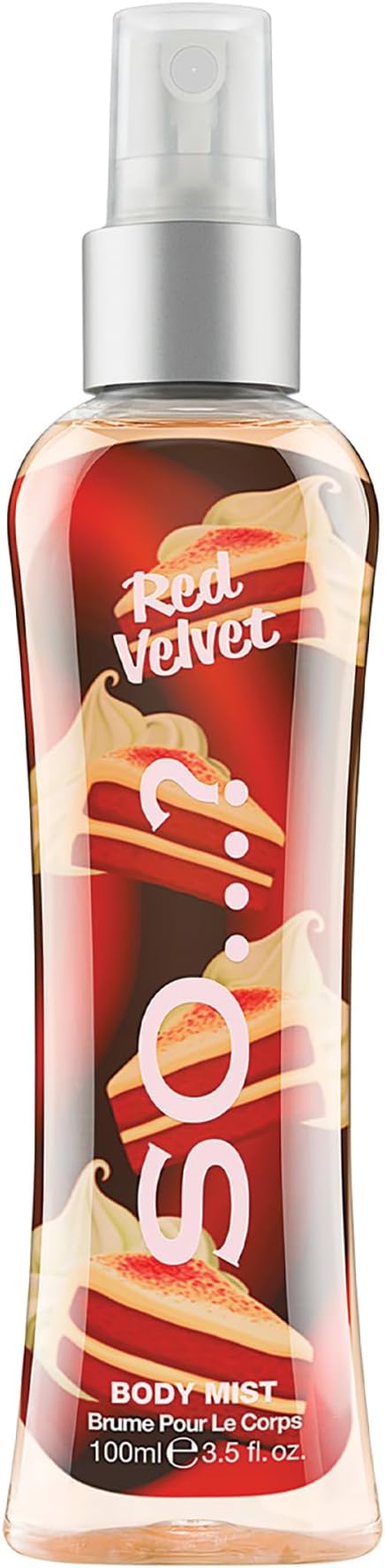 SO...? Red Velvet Body Mist 100ml Fruity Floral Vanilla Sweet Amber Fragrance
