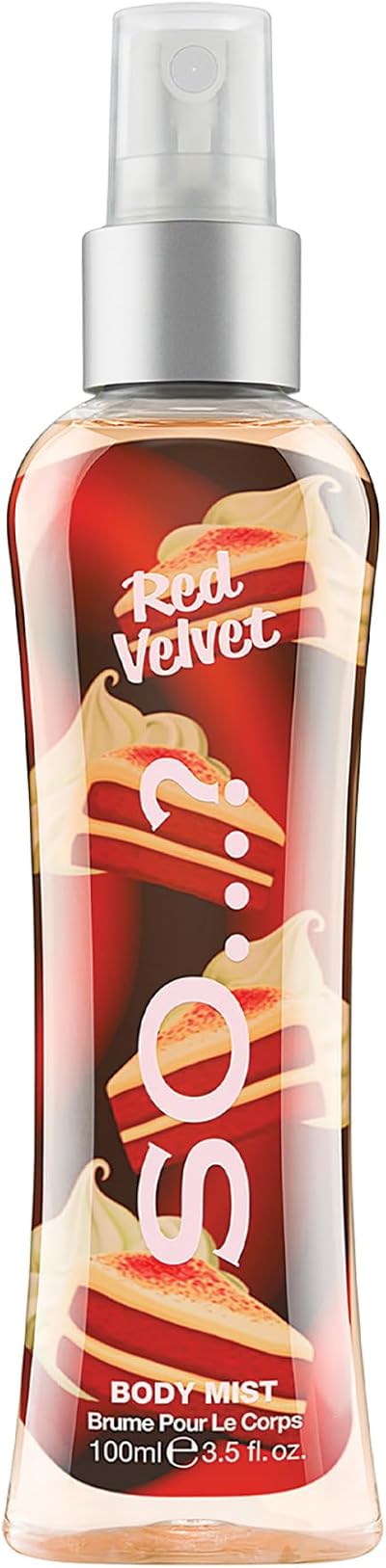 SO...? Red Velvet Body Mist 100ml Fruity Floral Vanilla Sweet Amber Fragrance