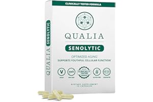 QUALIA LIFE SCIENCES Senolytic Supplement, Fisetin, Quercetin, Piperlongumin & More, Aging Supplement - Supports Optimal Cell Repair & Rejuvenation, Naturally Eliminate Zombie Cells, 1 Month Supply