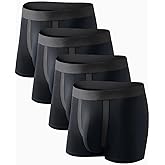 Auxo Mens Underwear Boxer Briefs With Pouch Modal Mesh Breathable Underwear No Riding Up Moisture Wicking 4 Pack