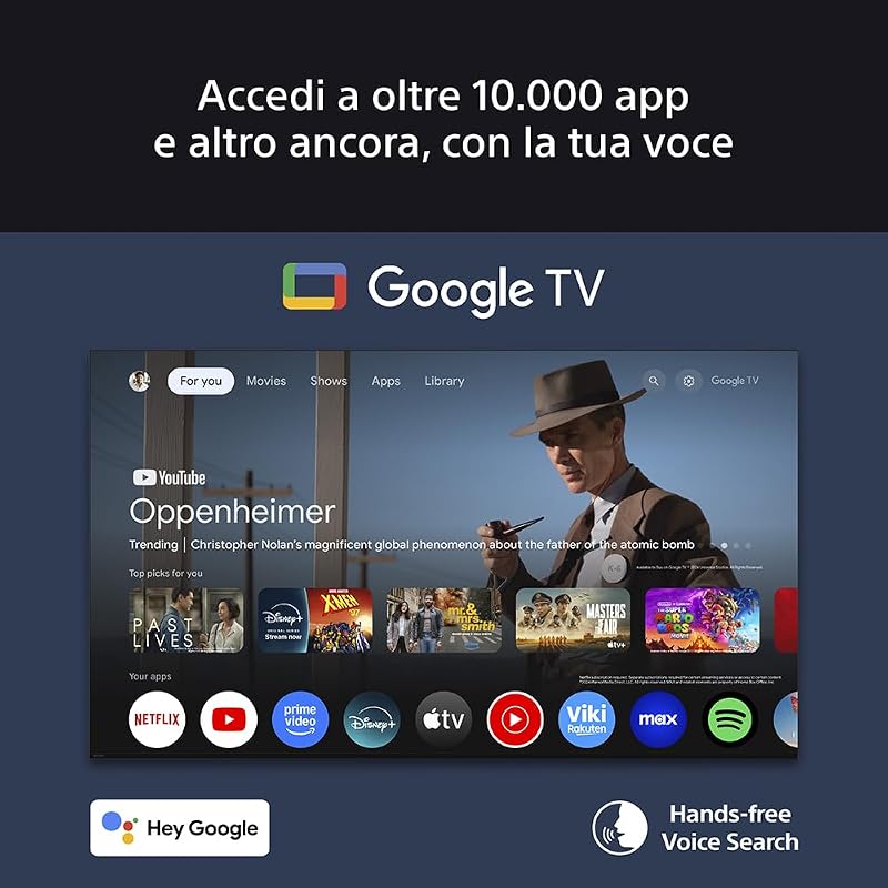 BRAVIA 3 - Direct LED | Altoparlante X-Balanced | Dolby Vision/Atmos | IMAX Enhanced | Google TV (2025) | Google Cast | Apple AirPlay 2| Eco Dashboard 2 | Game Menu 2-75pollici