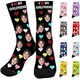 Artsadd Custom Face Socks for Women Men Cat Dog Lovers, Customized Unisex Funny Crew Sock Gifts