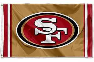 WINCRAFT San Francisco 49ers Logo Flag Gold and Banner