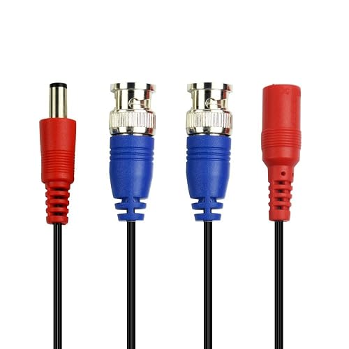 ZOSI 4 Pack 100ft(30M) All-in-One Video Power Cables,BNC Extension Security Camera Cable For...