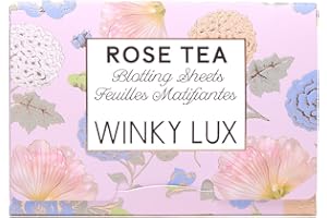 Winky Lux Rose Tea Oil Blotting Sheets – Shine Control Blotting Papers in Travel Compact, Instantly Absorb Oil & Reduce Shine Without Disturbing Makeup