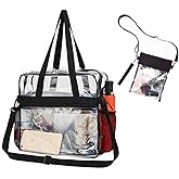 USPECLARE Clear Bag for Stadium Events,Transparent Bag for Work Sports Games Concerts Travel Gym