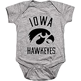 University of Iowa Official One Color Hawkeyes Logo Unisex Infant Snap Suit for Baby