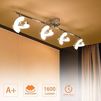 Padma Kitchen Spotlight Ceiling Light Fitting Modern 4 Way