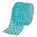 Mandala Crafts Turquoise Bling Wrap Rhinestone Ribbon - 4 in 10 Yds Crystal Rhinestones Mesh Ribbon - Diamond Wrap Rhinestone Strips Roll for Crafts Wedding Party Decoration