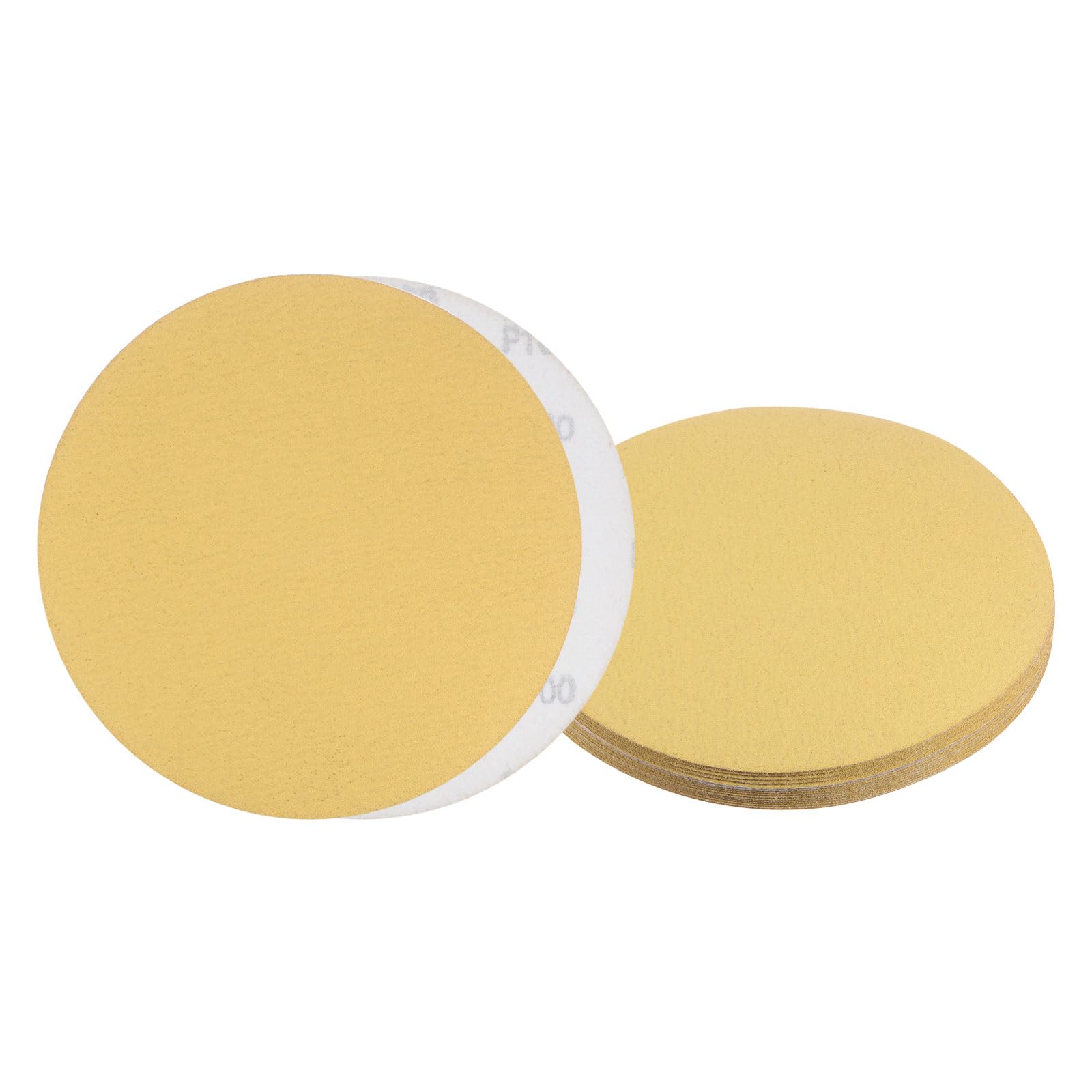 Kozelo 15pcs No Hole Sanding Discs- [ 9 Inch 100 Grit ] Round Hook and Loop Grip Sanding Pads Sheet Sandpaper for Automotive Woodworking Metal Polishing Use| Gold, Aluminum Oxide
