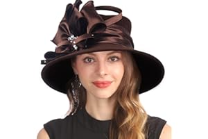 GLAKJGIY Women 100% Wool Felt Winter Hat 1920s Vintage Cloche Church Party Dress Hats