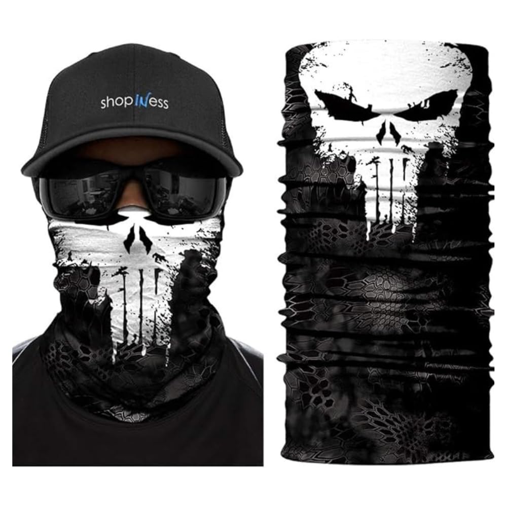 ShopINess Unisex Tube Scarf Adult Multifunctional Headband Bandana Neck Gaiter for Motorbike Sport Parties Halloween and Carnival Outdoor Activities Movie Characters (Alien)