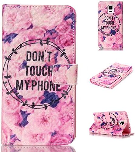 Note 4 Case,Galaxy Note 4 Case slim fit Scratch-Resistant,card slots,money pocket,stand feature,Premium Leather Wallet Flip Protective Skin Case with [Magnetic Closure] for Samsung Note 4(Many Roses)