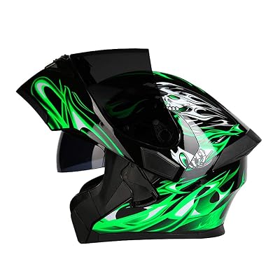 full face motorcycle helmets amazon RUANLOV Modular Helmet,DOT/ECE Approved Flip up Integrated Motorcycle for Adults Men Women Colorful Dual Visor Modular Integrated Motorcycle Helmet (A M=57~58CM) : Automotive rejecting incoming phone calls RUANLOV Motorcycle FRP Full Face
