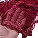 YiZYiF Sissy Pouch Panties Men's Lace Transparent Bikini Open Butt Bikini Thongs Wine Red Large(Waist 29.0-41.0