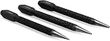 QWORK 3Pcs Centre Punch Set Nail Punch Positioning Drilling Holes 1/16 5/64 1/9 view 2