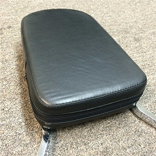 Flame Backrest Sissy Bar Leather Pad For 1996-2005 Kawasaki Vulcan 800 Classic Chrome Steel
