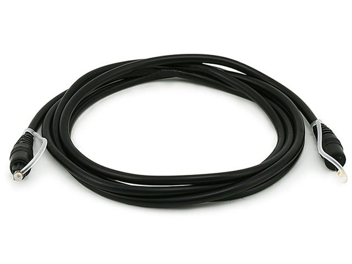 Photo 1 of Monoprice S/PDIF Digital Optical Audio Cable - Toslink to 3.5mm Male Mini Toslink, 5.0 mm Outside Diameter, 6ft, Black