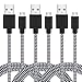 iSeeker Bundle of 3 Durable 6.6ft/2m Nylon Braided Tangle-Free Micro USB Cable for Android, Samsung, HTC, Motorola, Nokia and More
