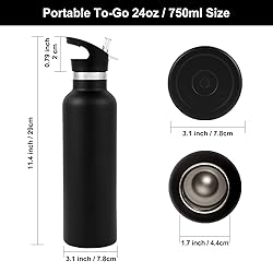 Neihepal 24oz Insulated Water Bottles Bulk 4