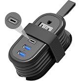 BEVA Travel Power Strip, 4FT Extension Cord, 2 Outlets PD20W USB-C Ports | PD20W Fast Charging Travel Extension Cord with USB-C Ports for Cruise Ships, Dorm, Hotel, Travel Essentials