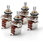 Bourns 500k Push Pull Potentiometer - Short Split Shaft, Audio Taper, DPDT, Low Friction Guitar Pot (4x)