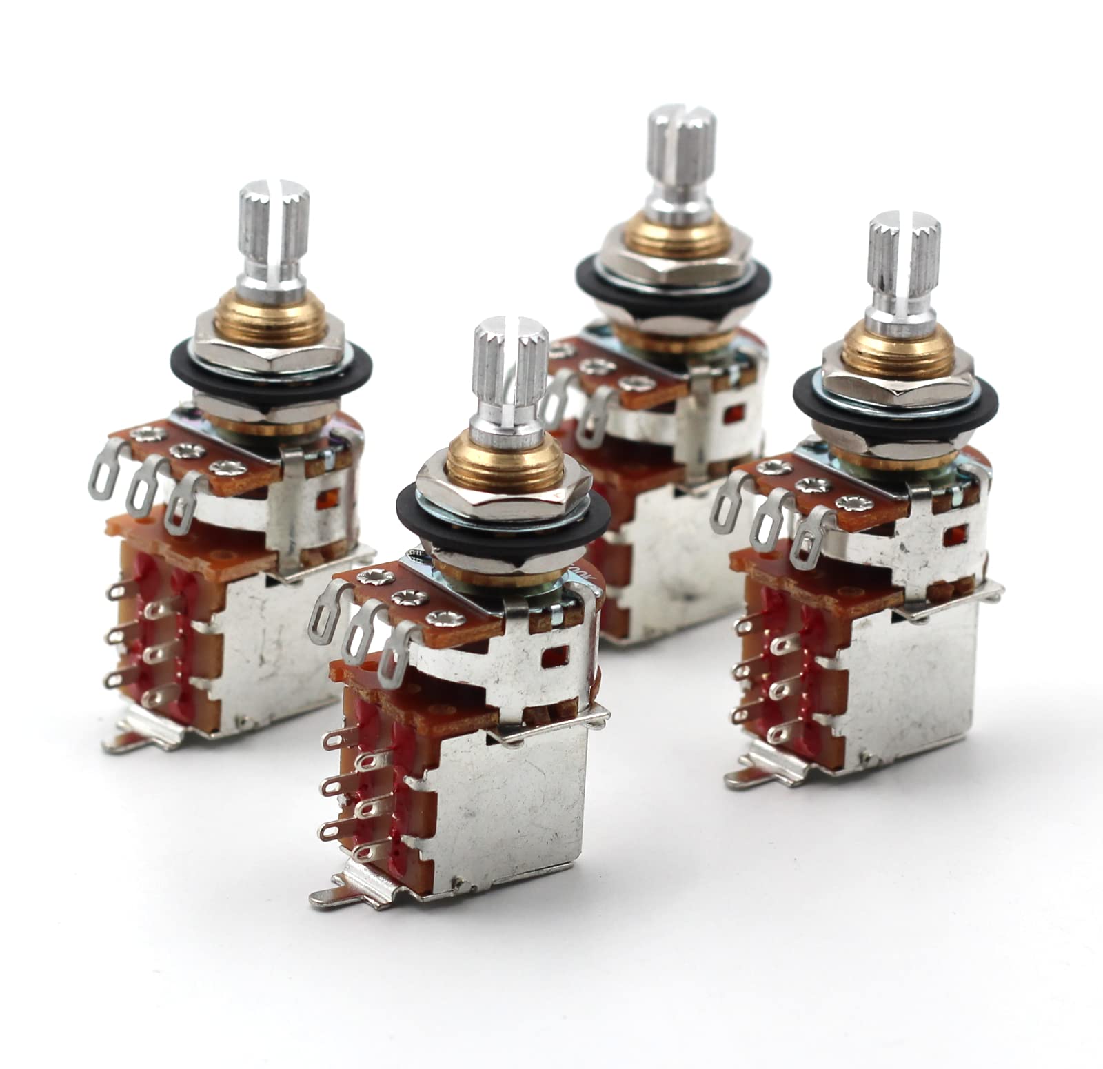 Bourns A500K 500K Potentiometer Logarithmic Audio Push-Pull Split Shaft (4 potentiometer)