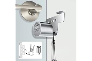 MOSECYOU Portable Keyed Door Lock for Home/Travel Security, Child Safety Protection Extra Lock, Temporary No Drill Lockout De