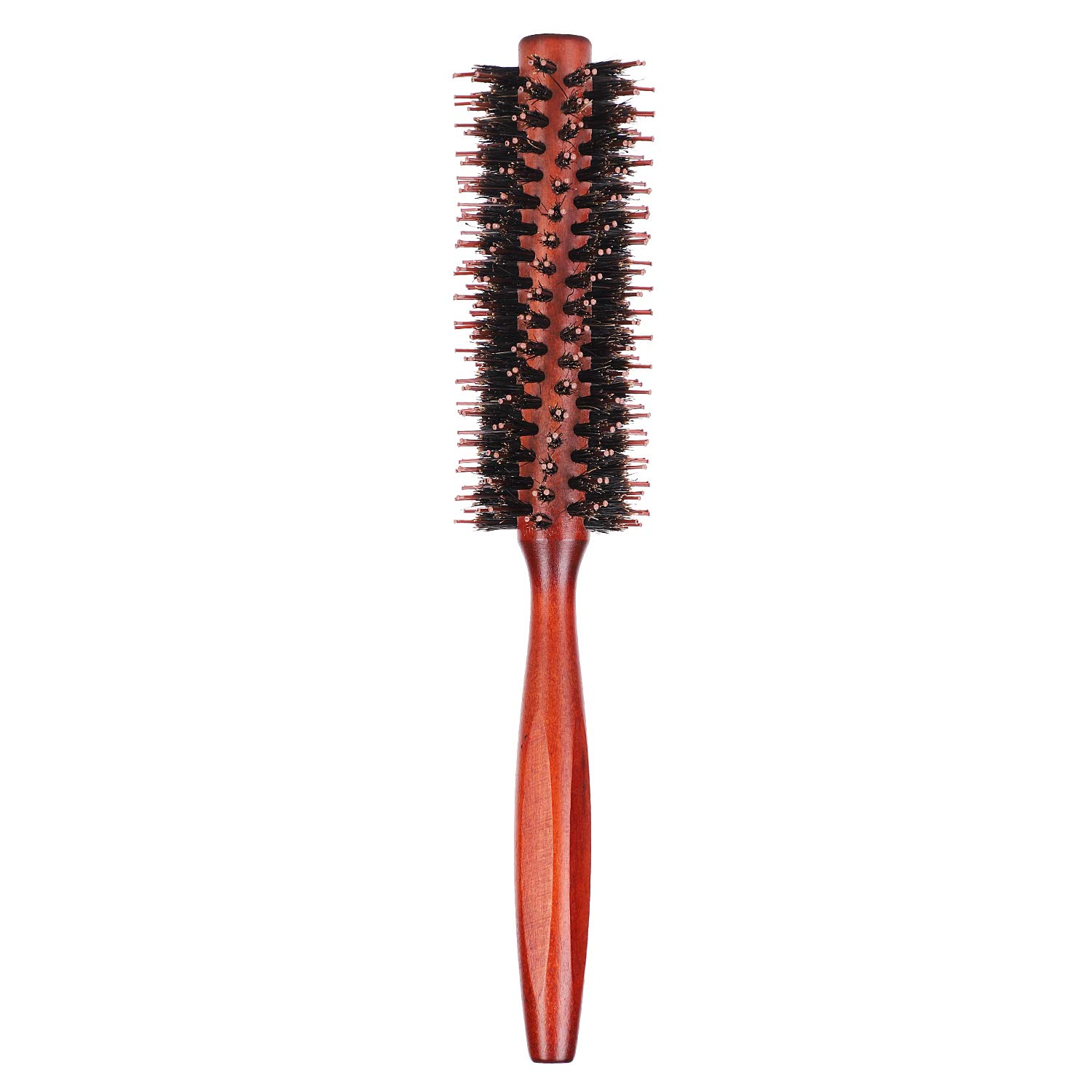 Cylinder Wooden Roll Comb Boar Bristle Curly Styling Hair Brush Anti Static Round Hairbrush Big Curved Hair Brush for Women Beauty Salon Blow Drying Curling Straightening Adding Hair Volume