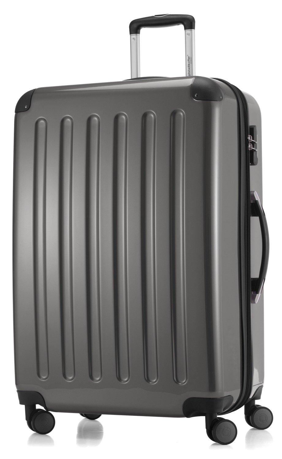Hauptstadtkoffer Alex Expandable Hard Shell Suitcase 75 cm (119 L) with Combination Lock, Durable Travel Trolley with 4 Double Wheels, Titan
