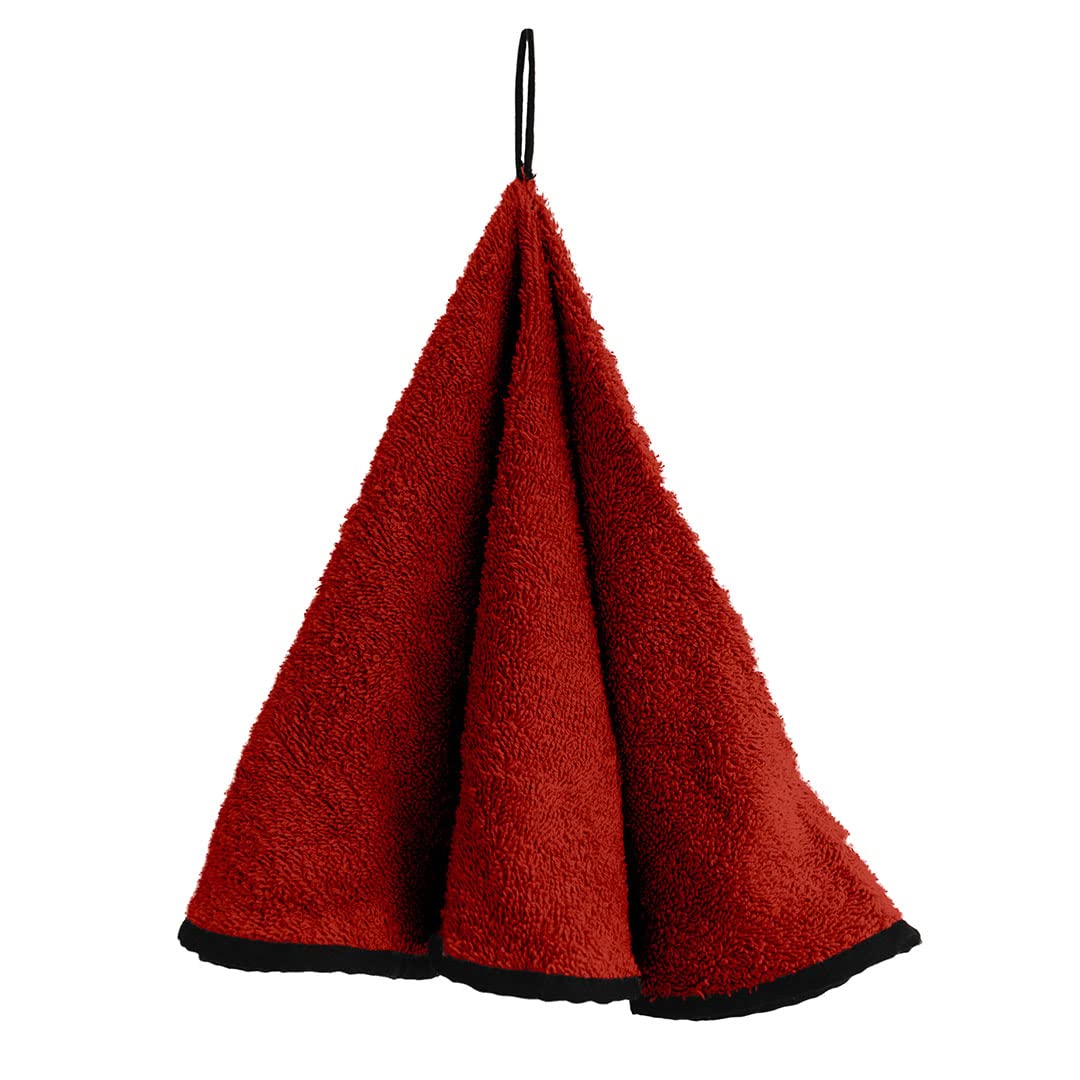 Soleil d'ocre Round Terry Cotton Tea Towel Brick