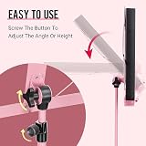 CAHAYA Sheet Music Stand Metal Portable with Carrying Bag CY0204-1 Pink view 3