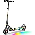 FanttikRide C9 Pro Electric Scooter for Kids Ages 8+, Colorful Rainbow Lights, 5/8/10MPH, 5 Miles Range, LED Display, Adjusta