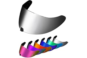 PSLER Helmet Visor for R420 - R420 Helmet Visor Helmet Face Shield Helmet Accessories Replacement for R420,Silver-Mirror