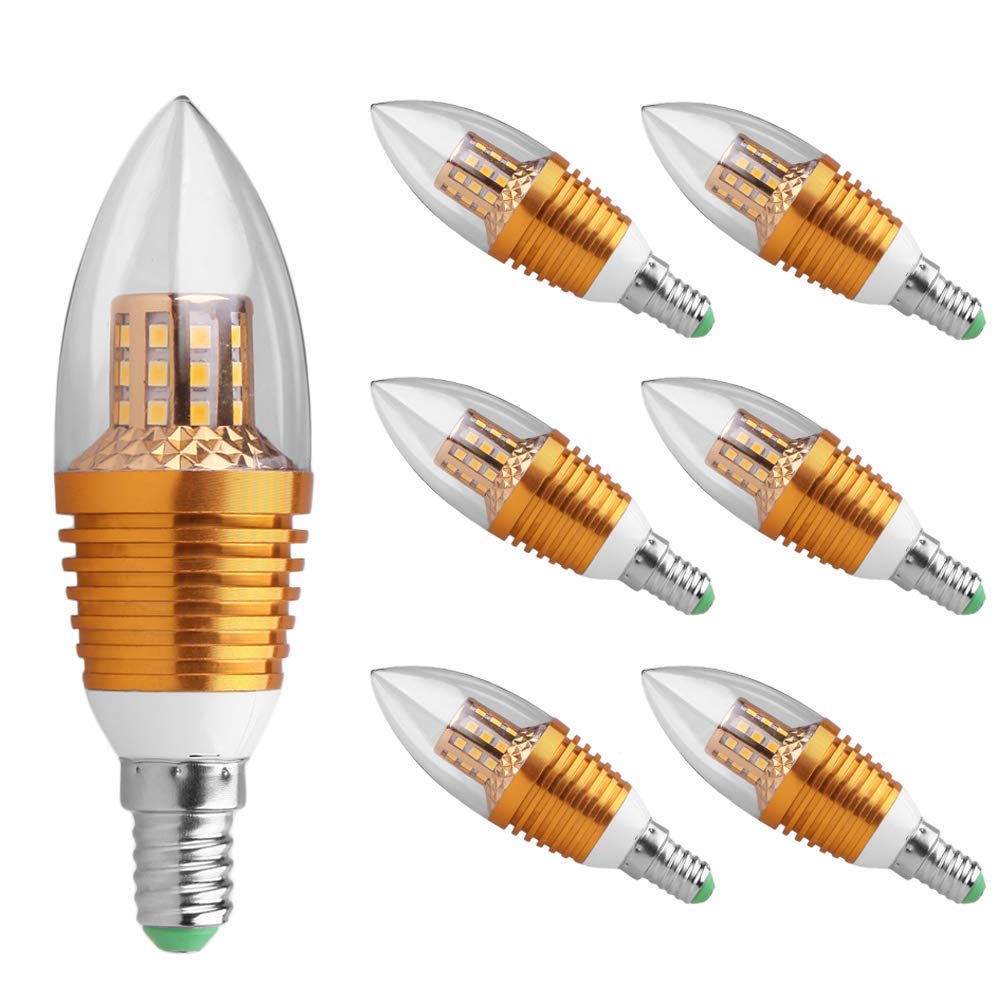 LED Filament Thread Lamp Warm Light 3000K Pack of 6 Vintage Bulbs Ø35mm