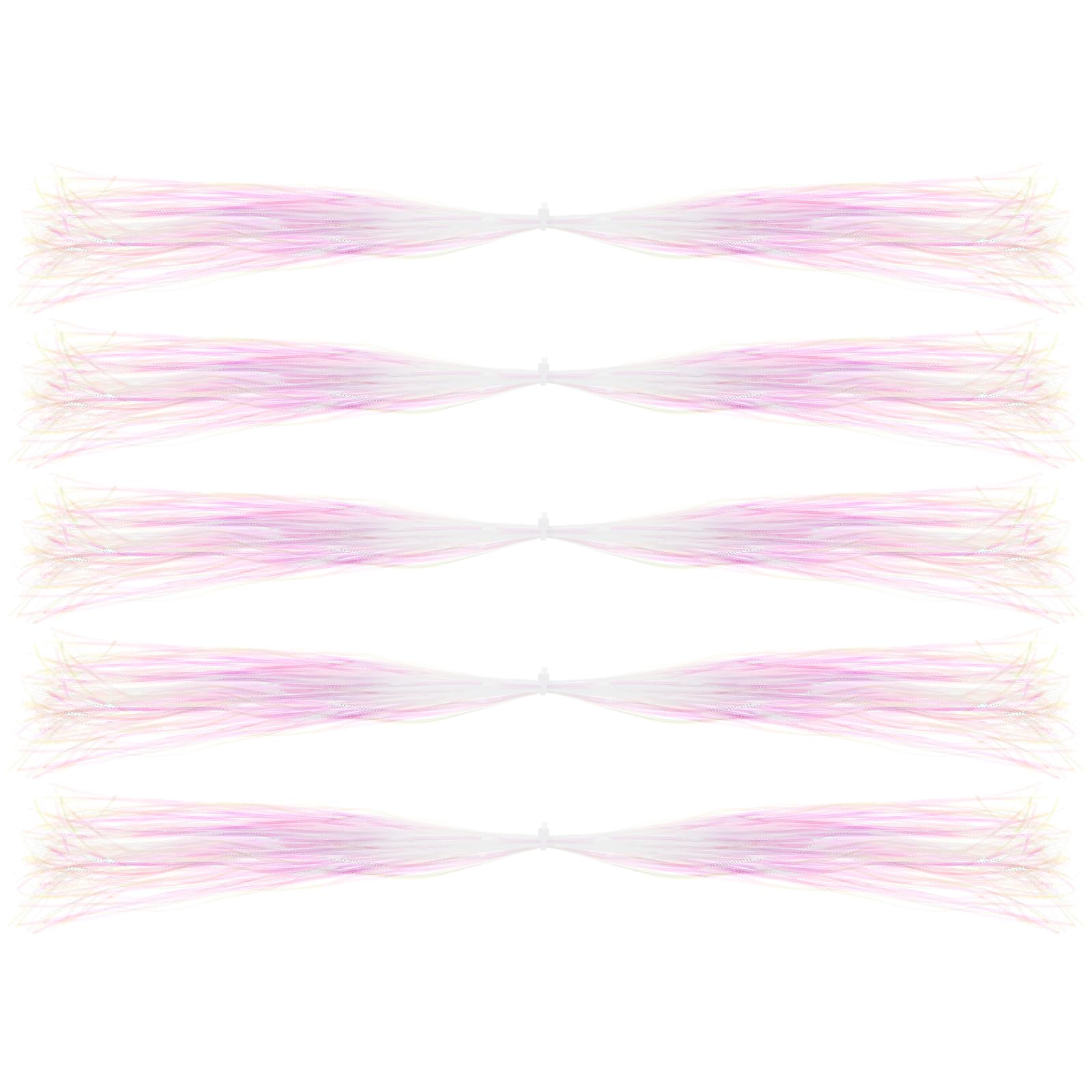 PATIKIL Crystal Flash Fly Fishing Line Fly Tying Material, 5Pcs 150 Strands Holographic Tinsel Dry Flies Decorating Accessories for Making Fishing Hook Lure Flies, White