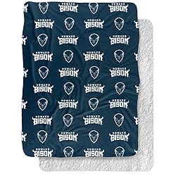 Howard University Blanket, 60"x80" Logo Pattern
